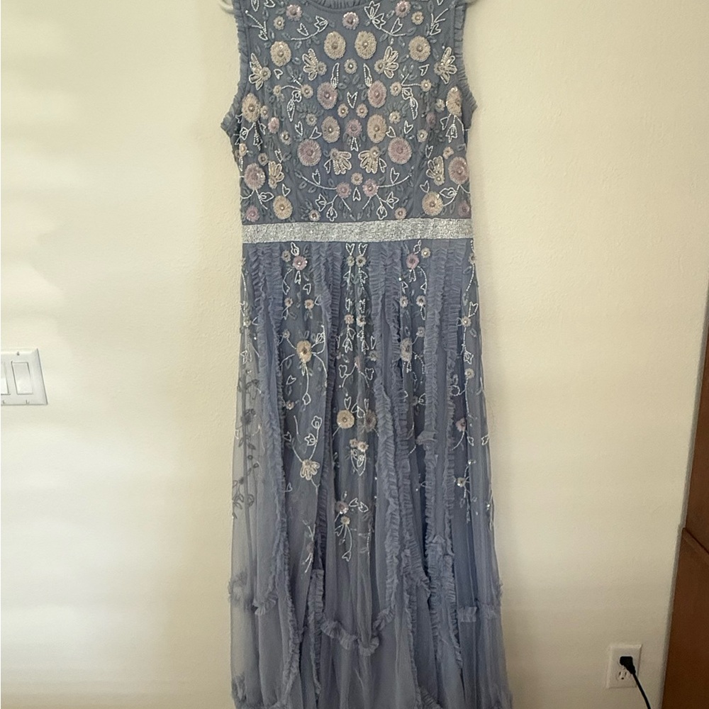 Mac Duggal Lavender Embroidered Dress Size 10 $200